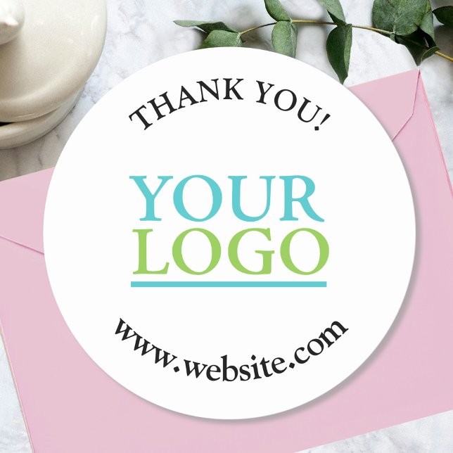 Your Logo, Name & Website Promo Vs 6 Classic Round Sticker (Creator Uploaded)