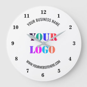 Your Logo Name Website Promotional Personalised Large Clock