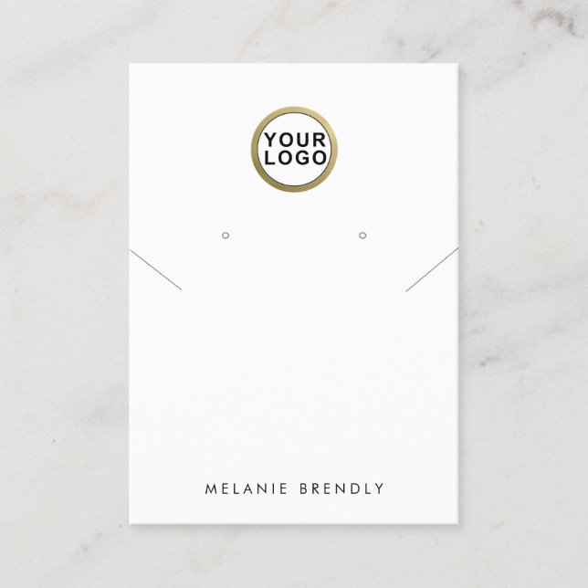 Your Logo | Necklace Earring Jewellery Display Business Card (Front)