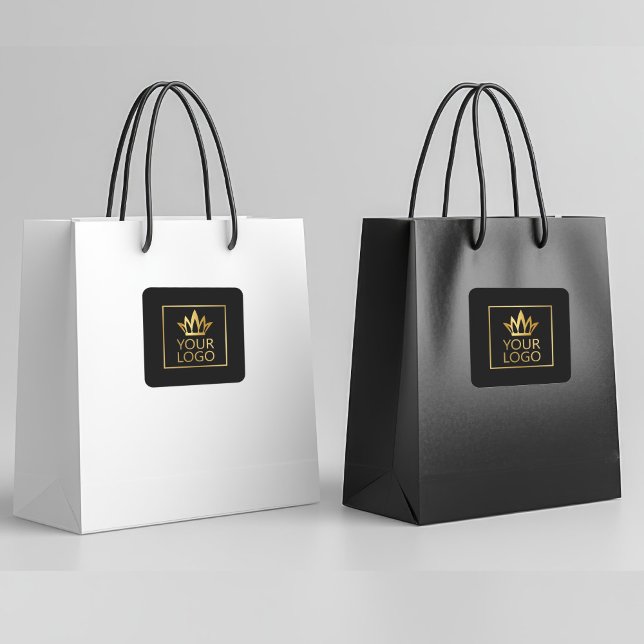 Your Logo on Any Colour Background Square Sticker (Creator Uploaded)