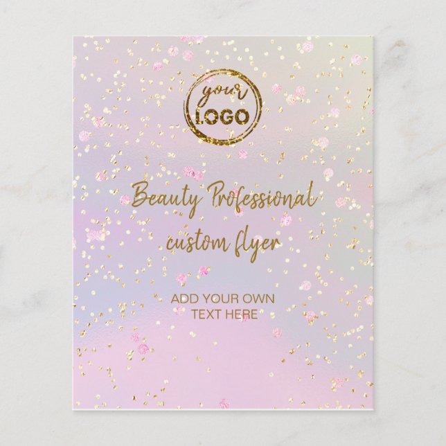 your logo on faux glitter flyer (Front)