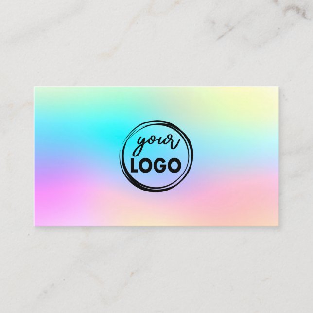 your logo on rainbow gradients business card (Front)