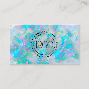 your logo opal texture background business card