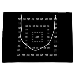 Your Logo or Any Design/Image Square Pattern Large Gift Bag