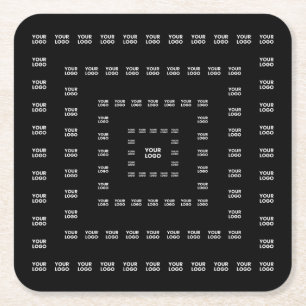 Your Logo or Any Design/Image Square Pattern Paper Coaster