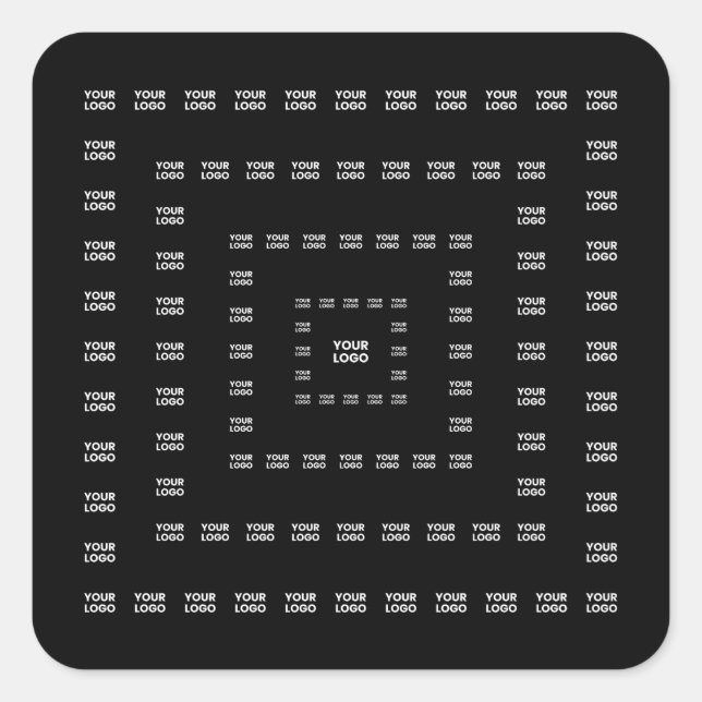 Your Logo or Any Design/Image | Square Pattern  Square Sticker (Front)