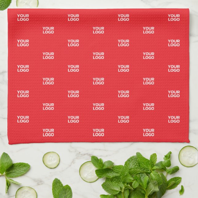 Your Logo or any Image/Design Automatically Tiled Tea Towel (Folded)