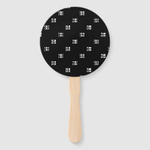 Your Logo or Any Image Diagonal Stripes Hand Fan