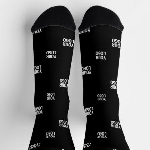 Your Logo or Any Image   Diagonal Stripes  Socks