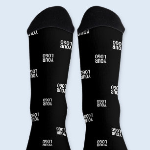 Your Logo or Any Image Diagonal Stripes Socks
