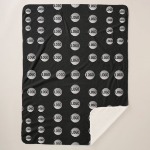 Your Logo or Any Image   Unique Modern Pattern  Sherpa Blanket