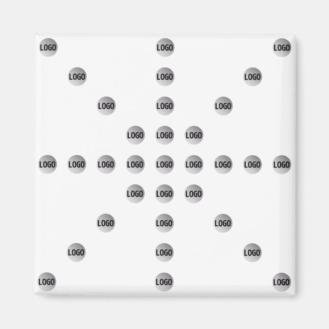 Your Logo or Any Uploaded Image | Star Pattern  Magnet (Front)