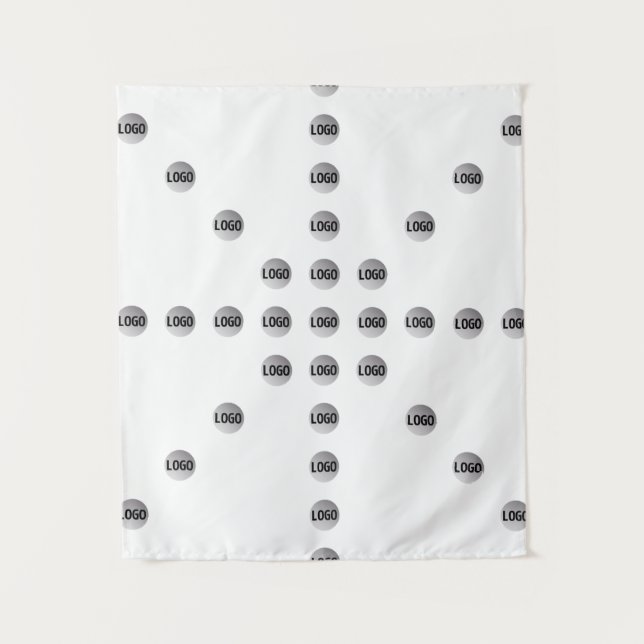 Your Logo or Any Uploaded Image | Star Pattern  Tapestry (Front)