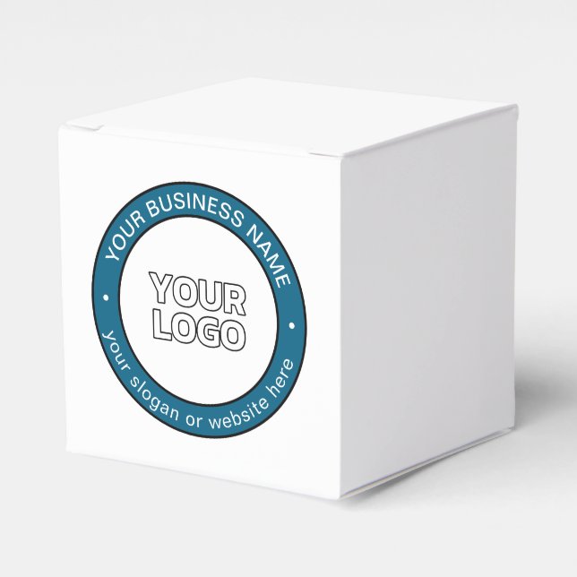 Your Logo or Design & Customisable Circular Text Favour Box (Front Side)