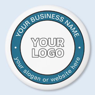 Your Logo or Design & Customisable Circular Text Magnet