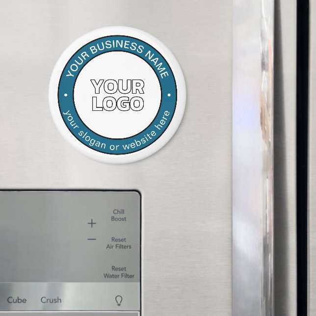 Your Logo or Design & Customisable Circular Text Magnet (In Situ (Fridge))