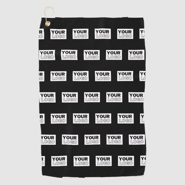 Your Logo or Design | Editable Colour Background  Golf Towel (Front)