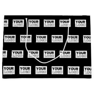 Your Logo or Design Editable Colour Background Large Gift Bag