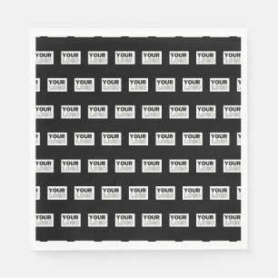 Your Logo or Design Editable Colour Background Napkin