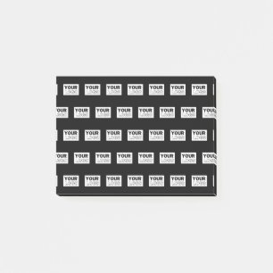 Your Logo or Design Editable Colour Background Post-it Notes