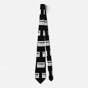 Your Logo or Design Editable Colour Background Tie