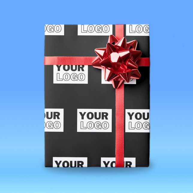 Your Logo or Design | Editable Colour Background  Wrapping Paper (Creator Uploaded)