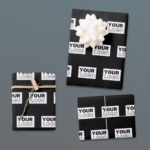 Your Logo or Design Editable Colour Background Wrapping Paper Sheet