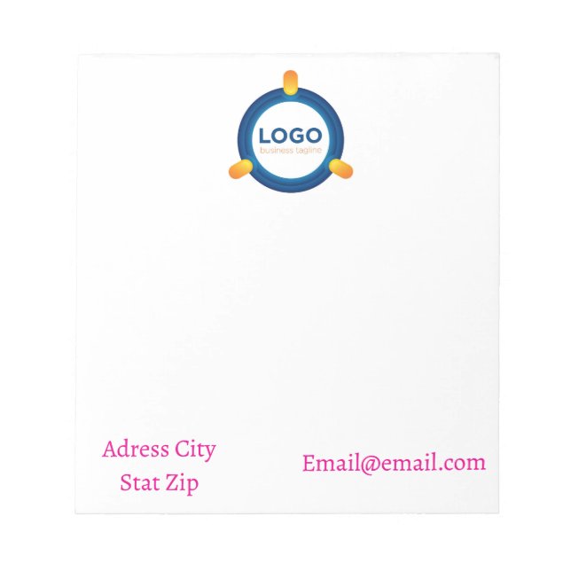 Your Logo or Design Notepad | Custom Business  (Front)