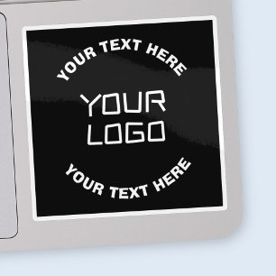 Your Logo or Image & Editable Text   Black & White