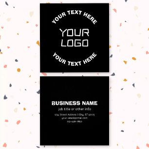 Your Logo or Image & Editable Text   Black & White