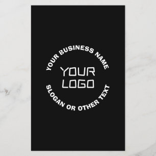Your Logo or Image & Editable Text   Black & White
