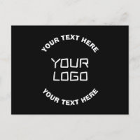 Your Logo or Image & Editable Text | Black & White