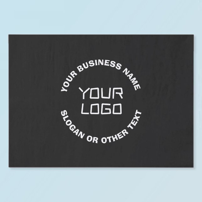 Your Logo or Image & Editable Text | Black & White Tissue Paper (Creator Uploaded)