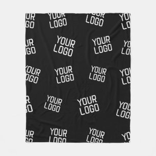 Your Logo or Image   Randomised Looking Template Fleece Blanket