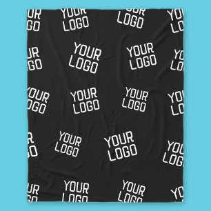 Your Logo or Image Randomised Looking Template Fleece Blanket