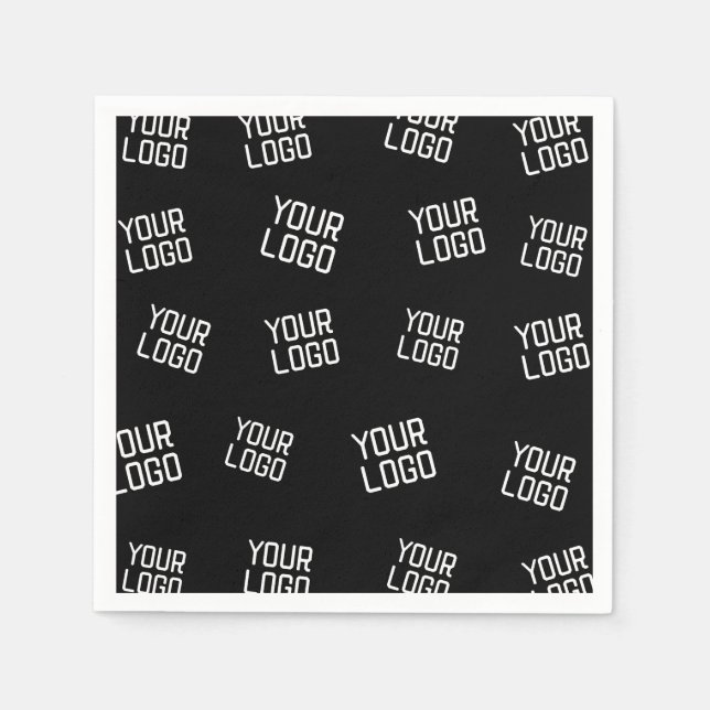 Your Logo or Image | Randomised Looking Template Napkin (Front)