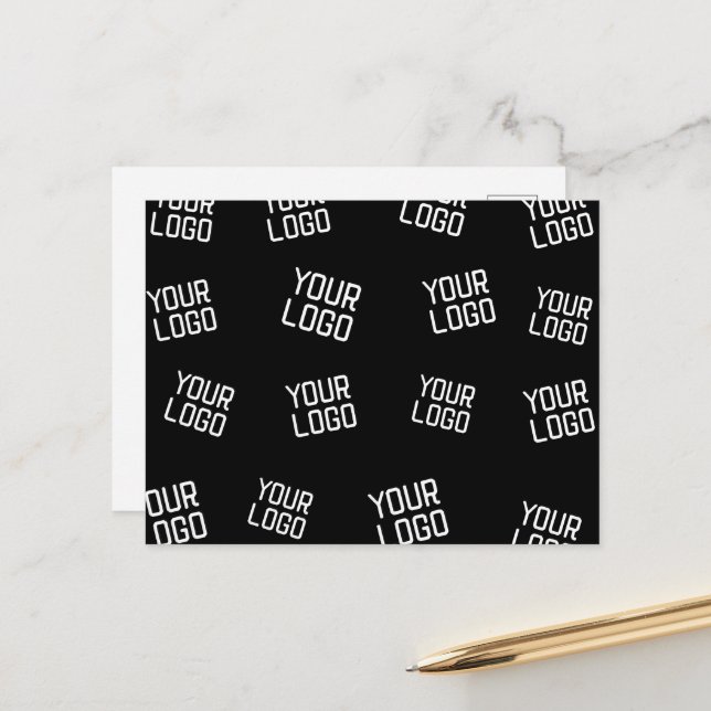 Your Logo or Image | Randomised Looking Template Postcard (Front/Back In Situ)