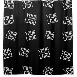 Your Logo or Image Randomised Looking Template Shower Curtain