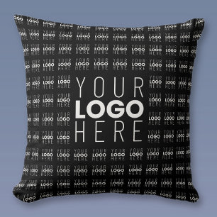 Your Logo or Image Tiled Pattern Large Centre Logo Cushion