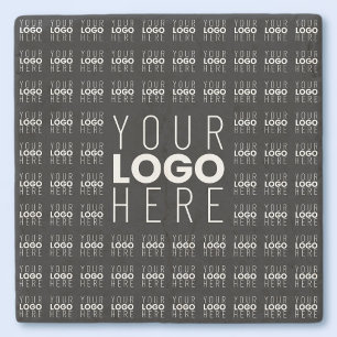 Your Logo or Image Tiled Pattern Large Centre Logo Stone Coaster