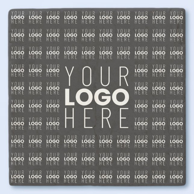 Your Logo or Image Tiled Pattern Large Centre Logo Stone Coaster (Creator Uploaded)