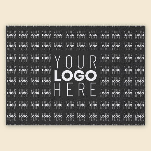 Your Logo or Image Tiled Pattern Large Centre Logo Tissue Paper
