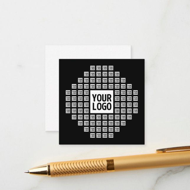 Your Logo or Image | Unique Modern Pattern Enclosure Card (Front/Back In Situ)
