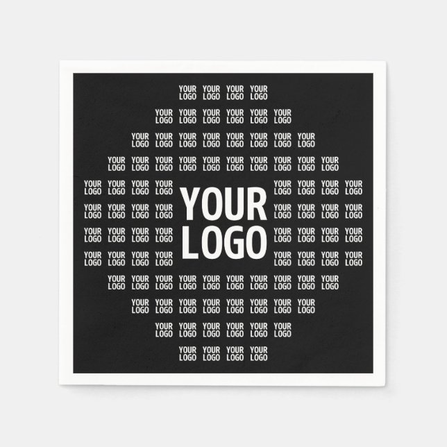 Your Logo or Image | Unique Modern Pattern Napkin (Front)