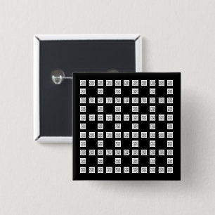 Your Logo or Image Unique Repeating Pattern 15 Cm Square Badge