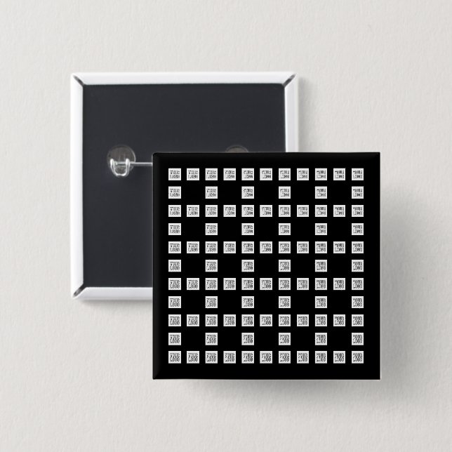 Your Logo or Image Unique Repeating Pattern 15 Cm Square Badge (Front & Back)