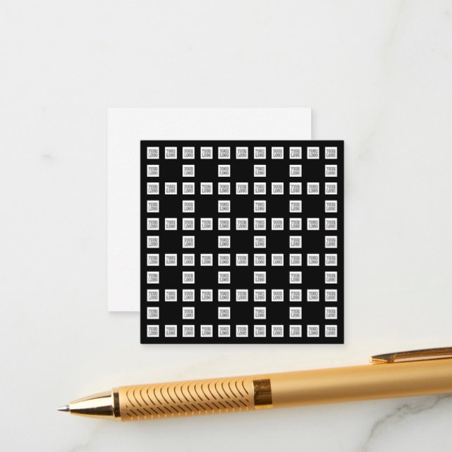 Your Logo or Image Unique Repeating Pattern Enclosure Card (Front/Back In Situ)