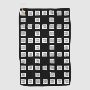 Your Logo or Image Unique Repeating Pattern Golf Towel