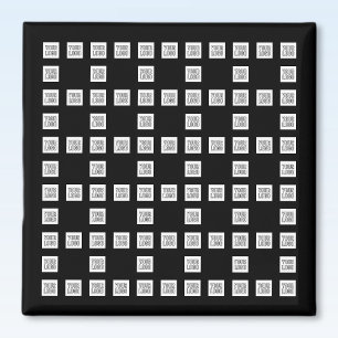 Your Logo or Image Unique Repeating Pattern Magnet