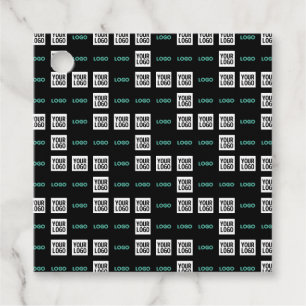 Your Logo or Image   Zig Zag Pattern w/Two Images Favour Tags